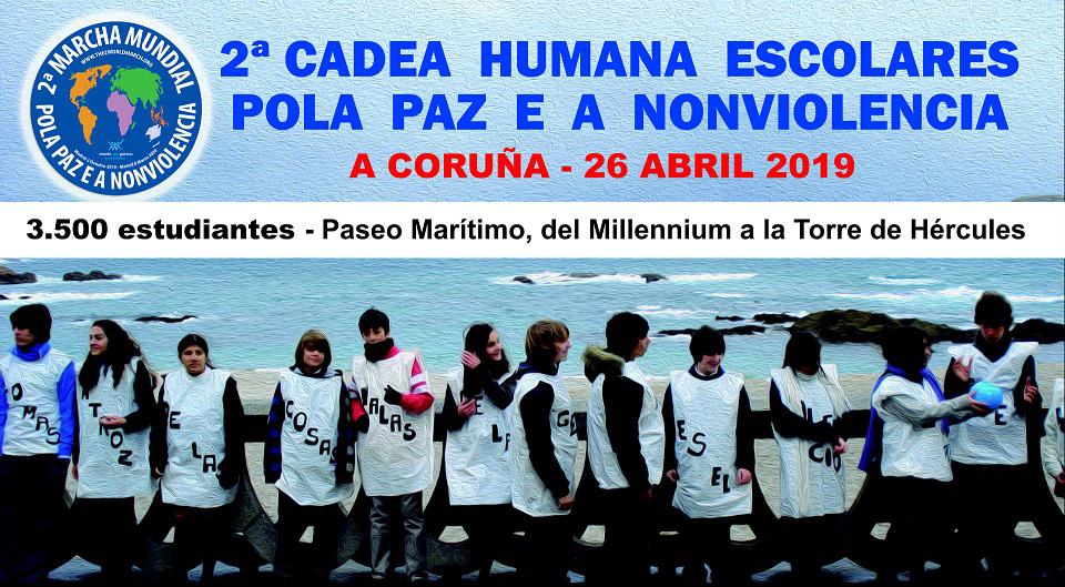 3.500 Skool vir Vrede en Geweldloosheid in A Coruña