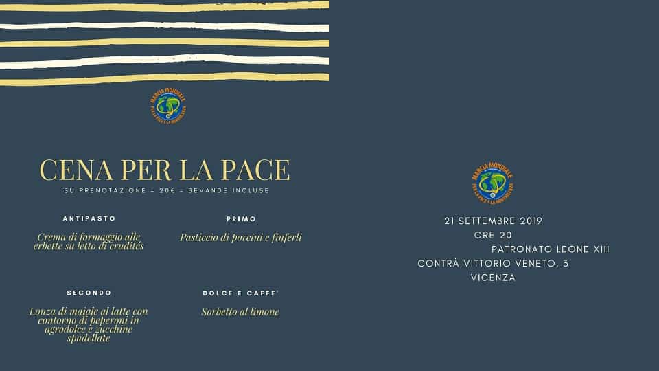 Dinner for Peace in Vicenza