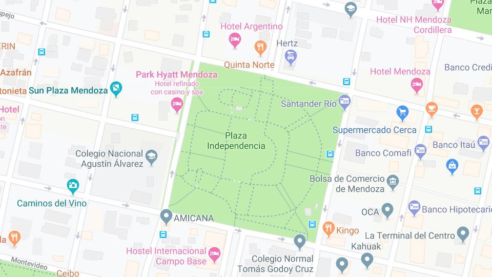 Presentación de la Marcha en Plaza Independencia, Mendoza