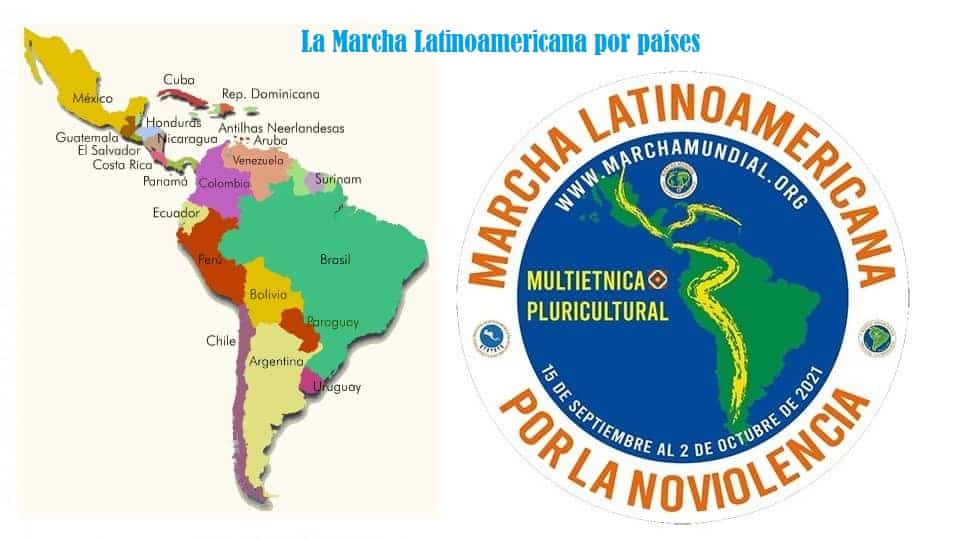 La Latinamerika Marŝo laŭ landoj